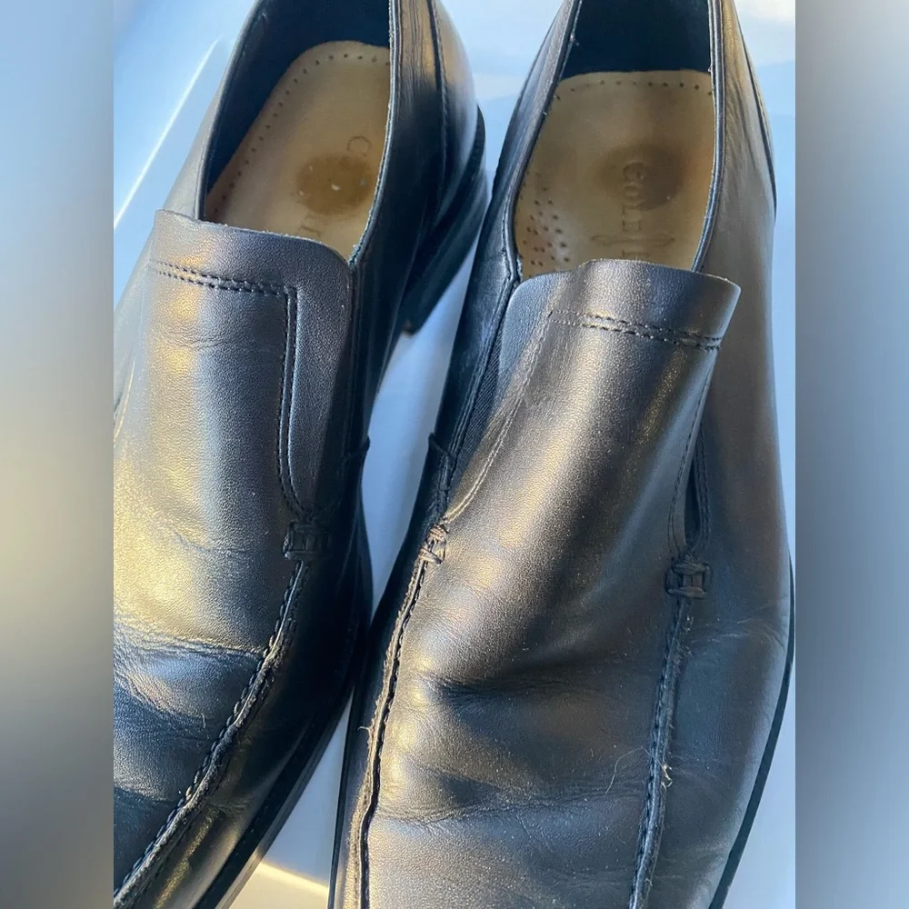 Cole Haan Black Leather Loafers Size 9.5 - Picture 2 of 8